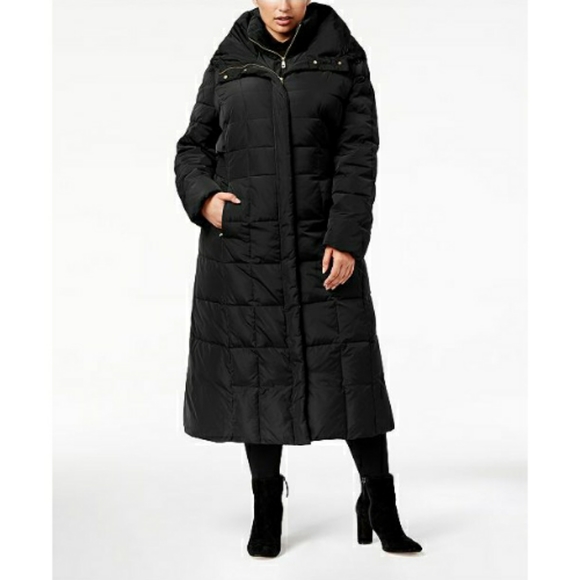 Cole Haan Signature Hooded Maxi Puffer Coat